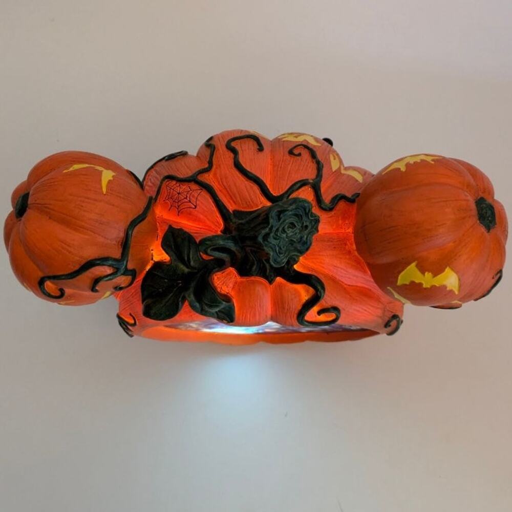 Mickey Mouse Halloween Pumpkin Lighted 2014 Disney Parks Excl Haunted Mansion - Picture 11 of 16